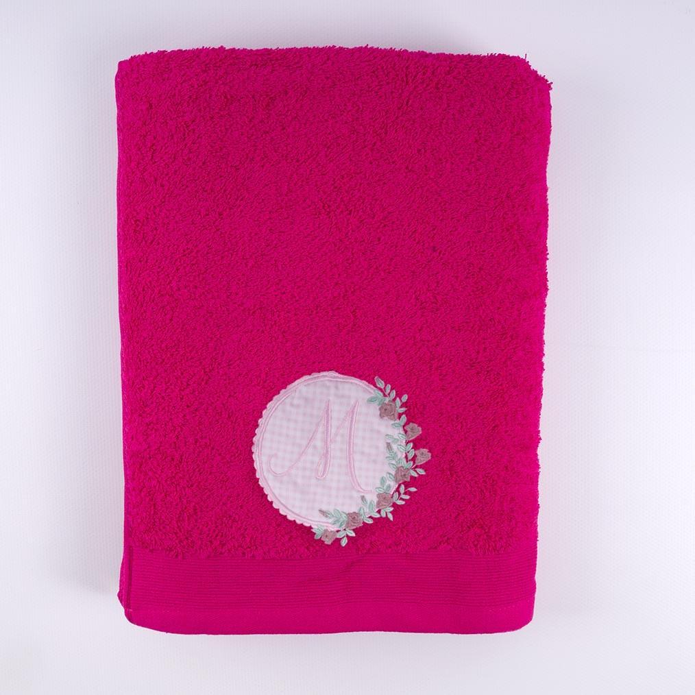 Toallas Personalizadas Inicial Bordada Flores Nanetes
