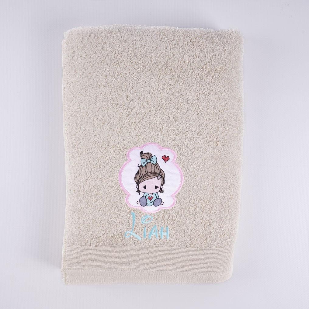 Toallas Personalizadas Niña Bordada Aplique Nanetes - Nanetes #