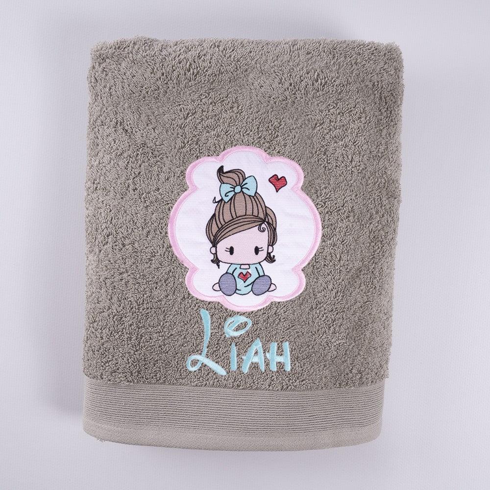 Toallas Personalizadas Niña Bordada Aplique Nanetes