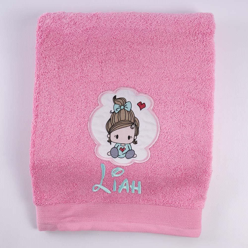 Toallas Personalizadas Niña Bordada Aplique Nanetes - Nanetes #