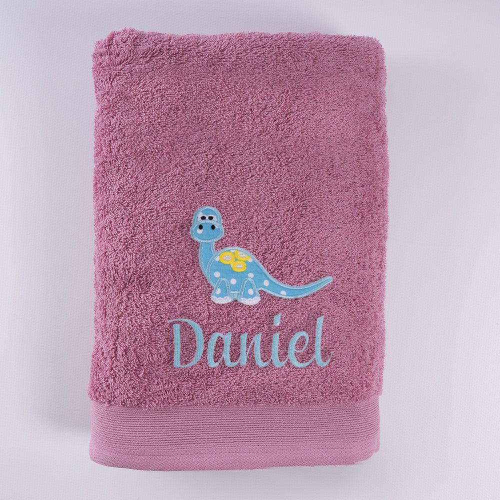 Toalla Personalizada Infantil Dinosaurios Nanetes