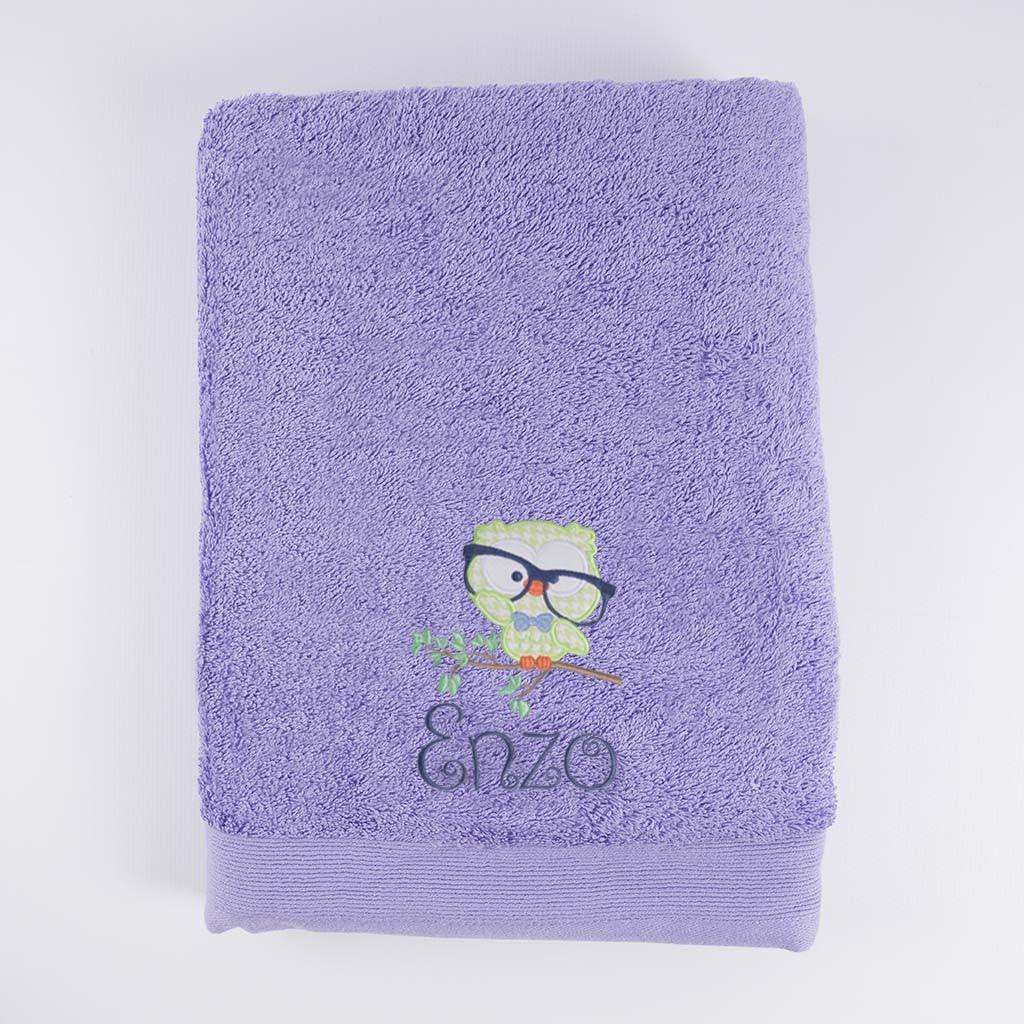 Toalla Personalizada Bordada Buho Nanetes - Nanetes #