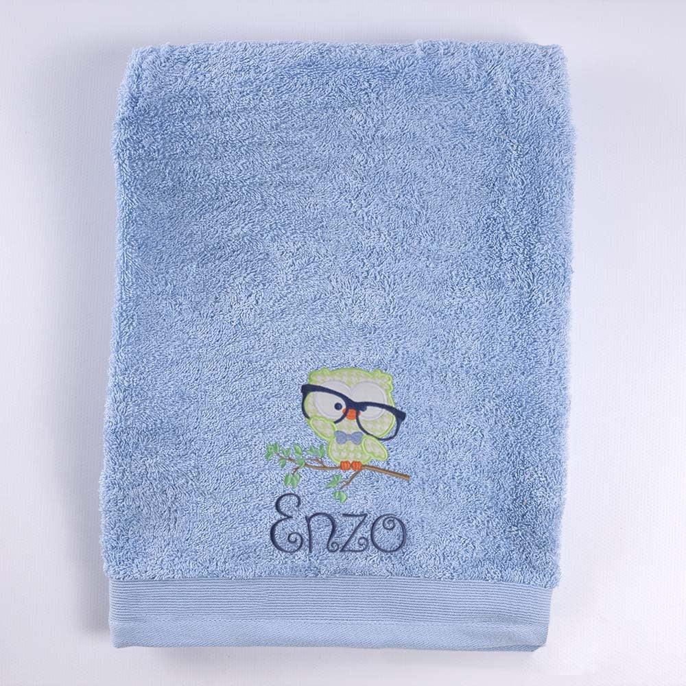 Toalla Personalizada Bordada Buho Nanetes