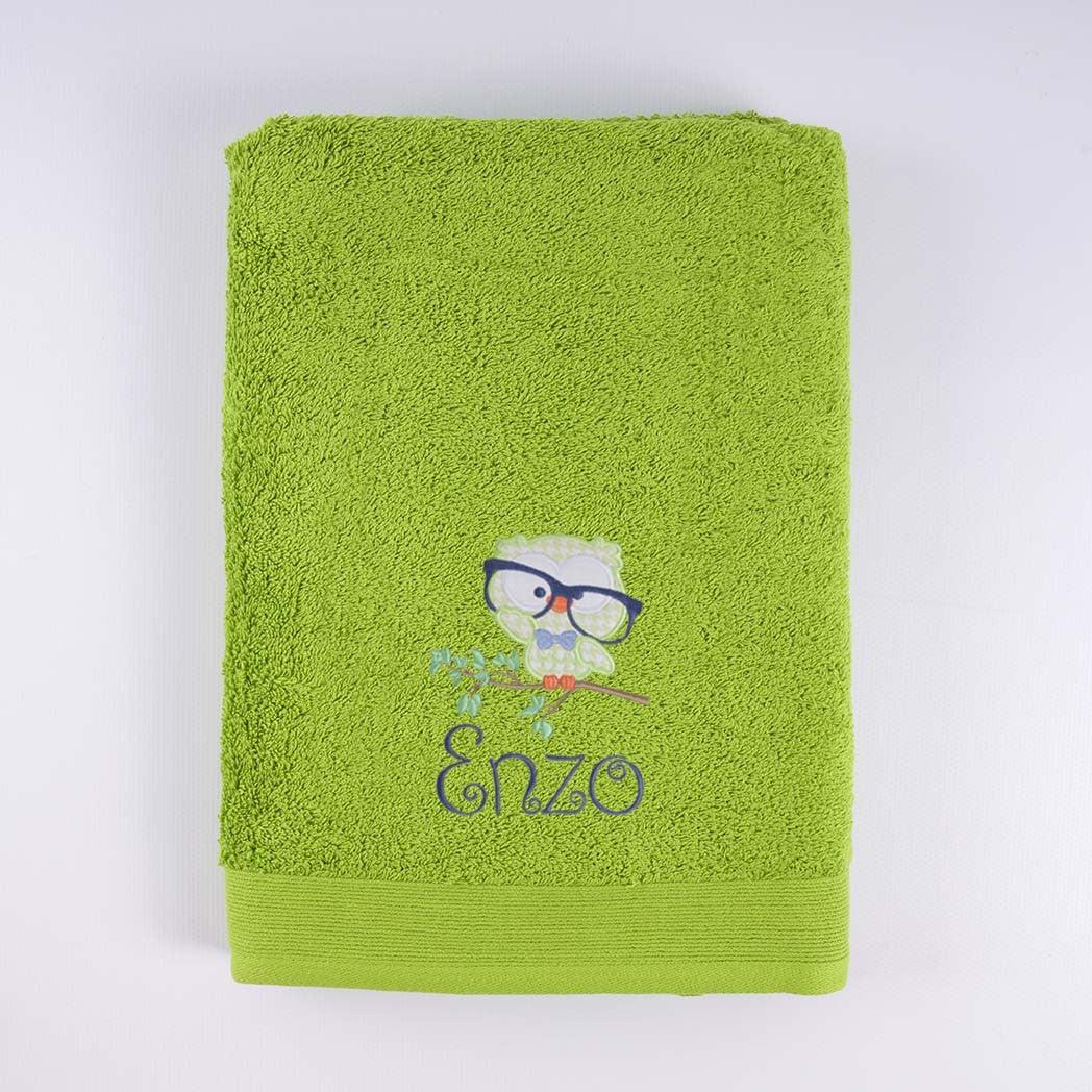 Toalla Personalizada Bordada Buho Nanetes