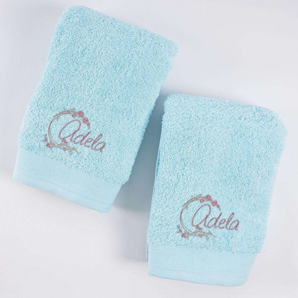 Juego de Toallas Personalizadas Circulo Flores Nanetes - Nanetes #