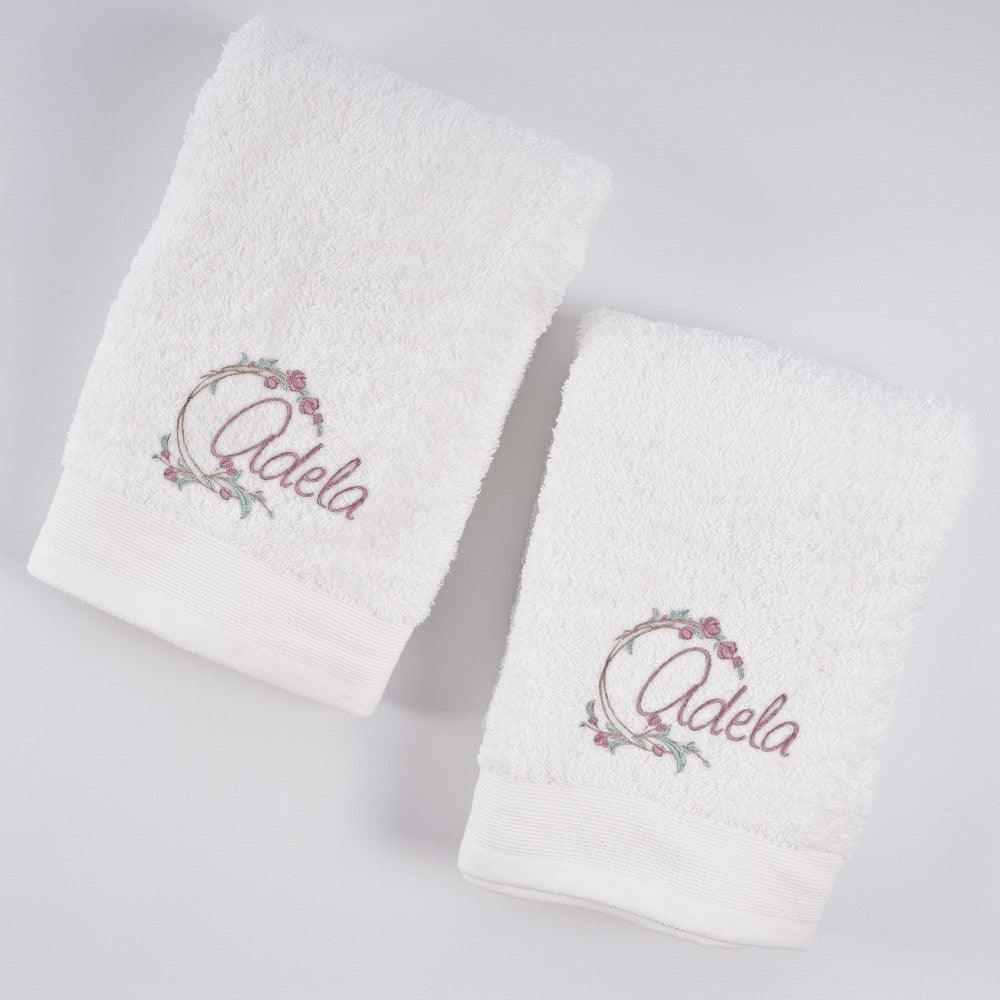 Juego de Toallas Personalizadas Circulo Flores Nanetes - Nanetes #