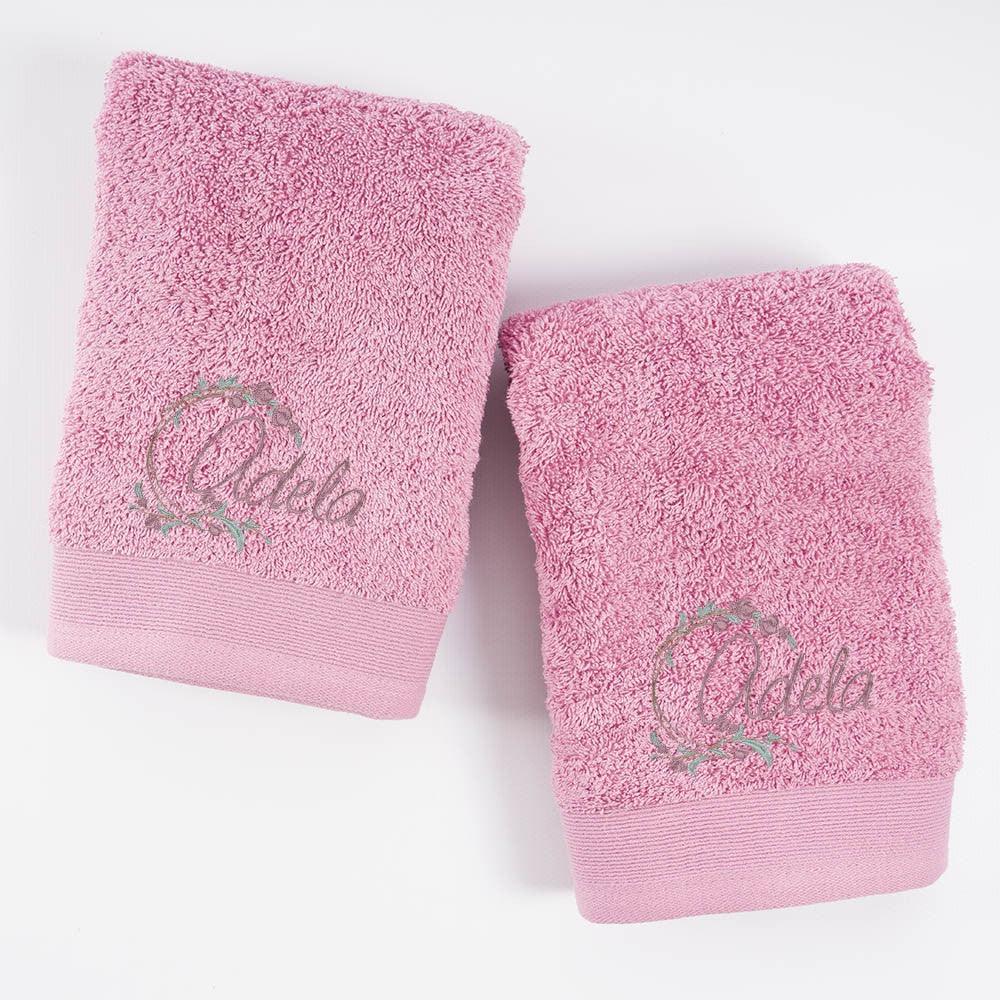 Juego de Toallas Personalizadas Circulo Flores Nanetes - Nanetes #