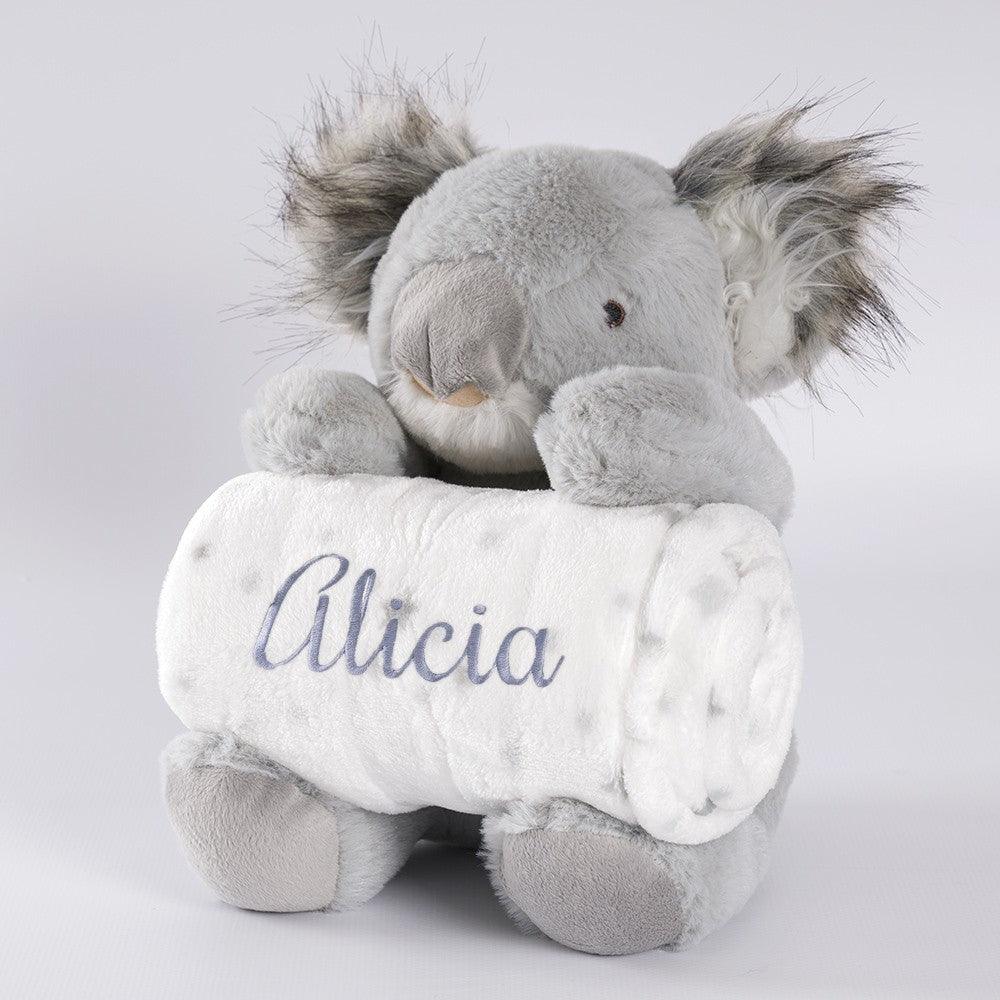 Manta Bebé Personalizada con Peluche Koala Gris Nanetes - Nanetes #