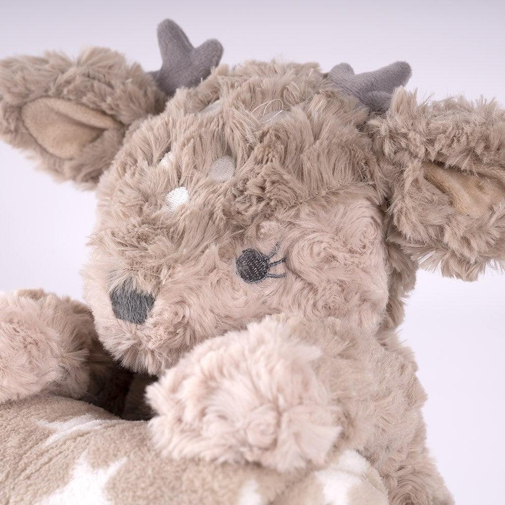 Manta Bebé Personalizada con Peluche Cervatillo Bebé Nanetes - Nanetes #