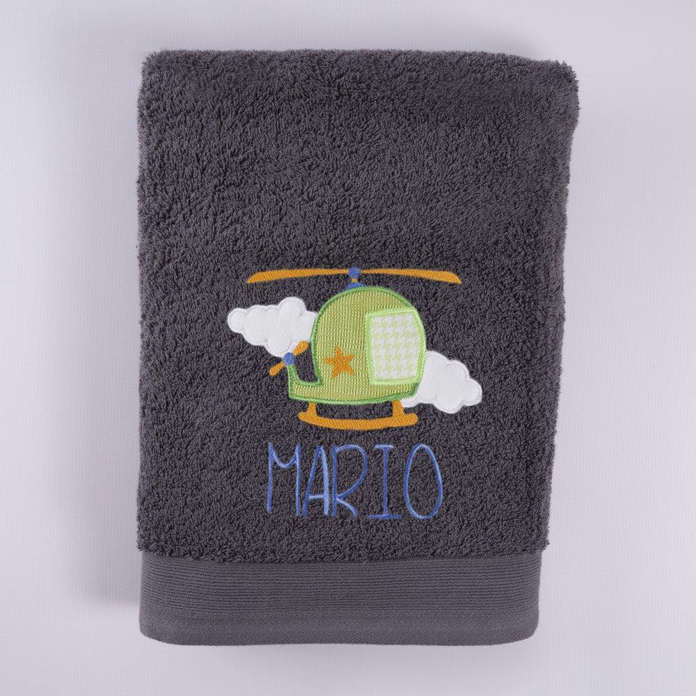 Toallas Personalizadas Bordado Helicoptero Nanetes