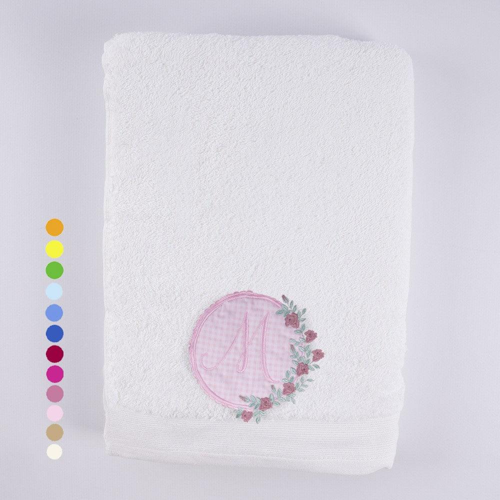 Toallas Personalizadas Inicial Bordada Flores Nanetes - Nanetes #