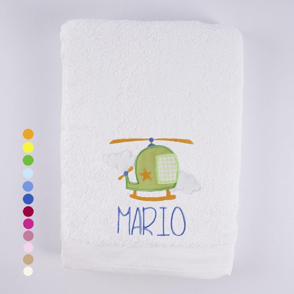 Toallas Personalizadas Bordado Helicoptero Nanetes - Nanetes #