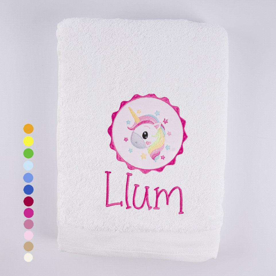 Toalla Personalizada Bordada Unicornio Galleta Nanetes - Nanetes #