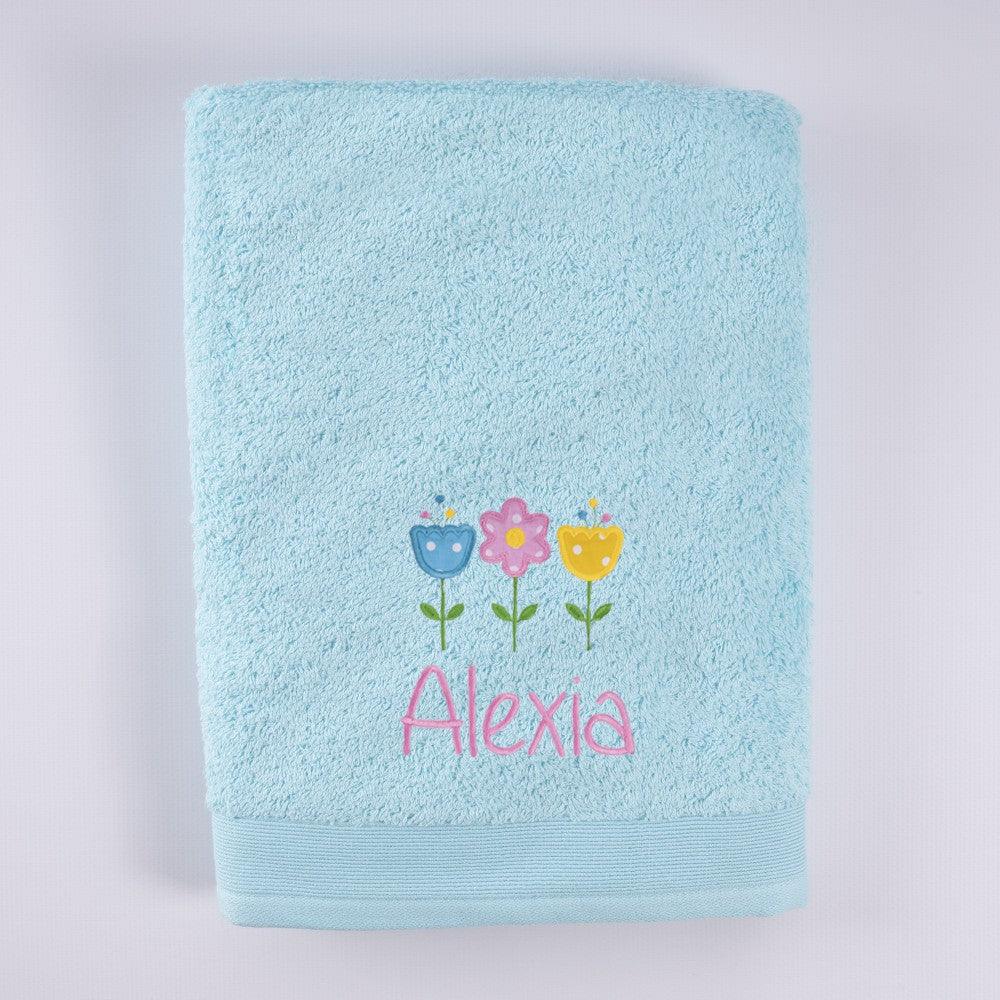 Toallas Personalizadas Bordado 3 Flores Tela Nanetes - Nanetes #