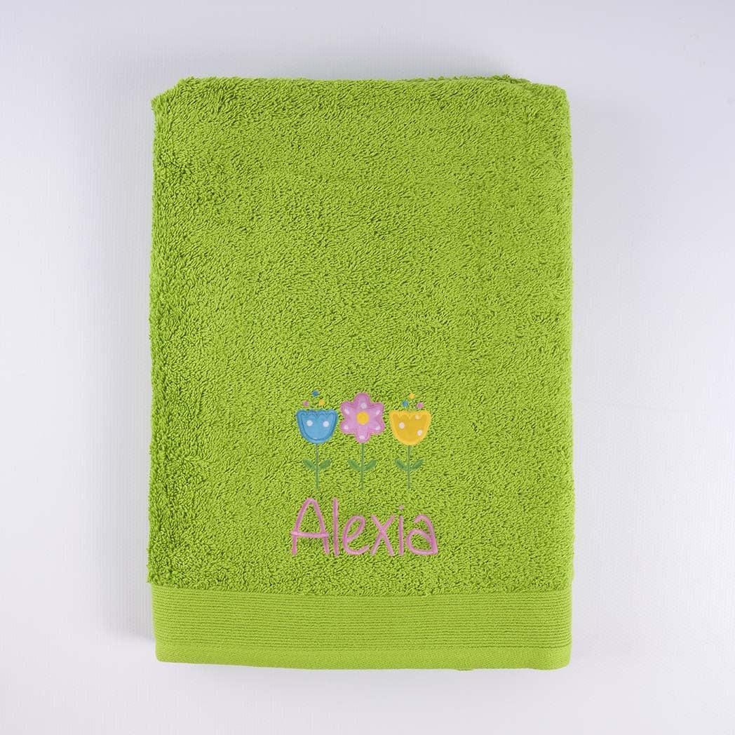 Toallas Personalizadas Bordado 3 Flores Tela Nanetes