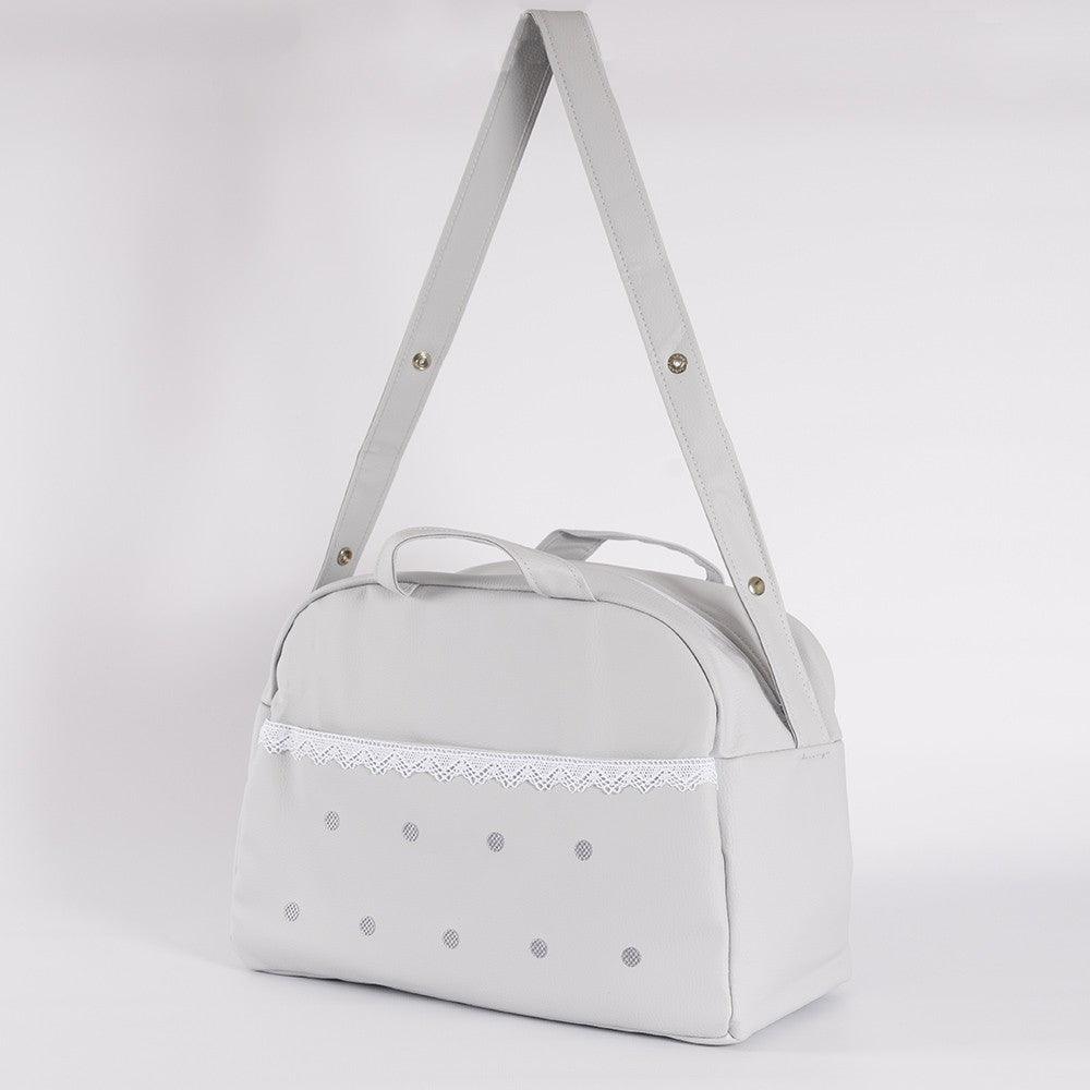 Bolso Personalizado Maternidad Levante Gris Nanetes