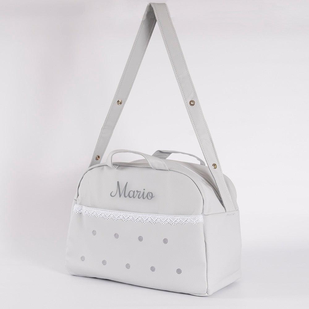 Bolso Personalizado Maternidad Levante Gris Nanetes - Nanetes #