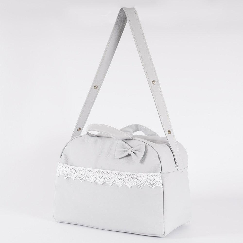 Bolso Maternidad Personalizado Penélope Gris Nanetes - Nanetes #