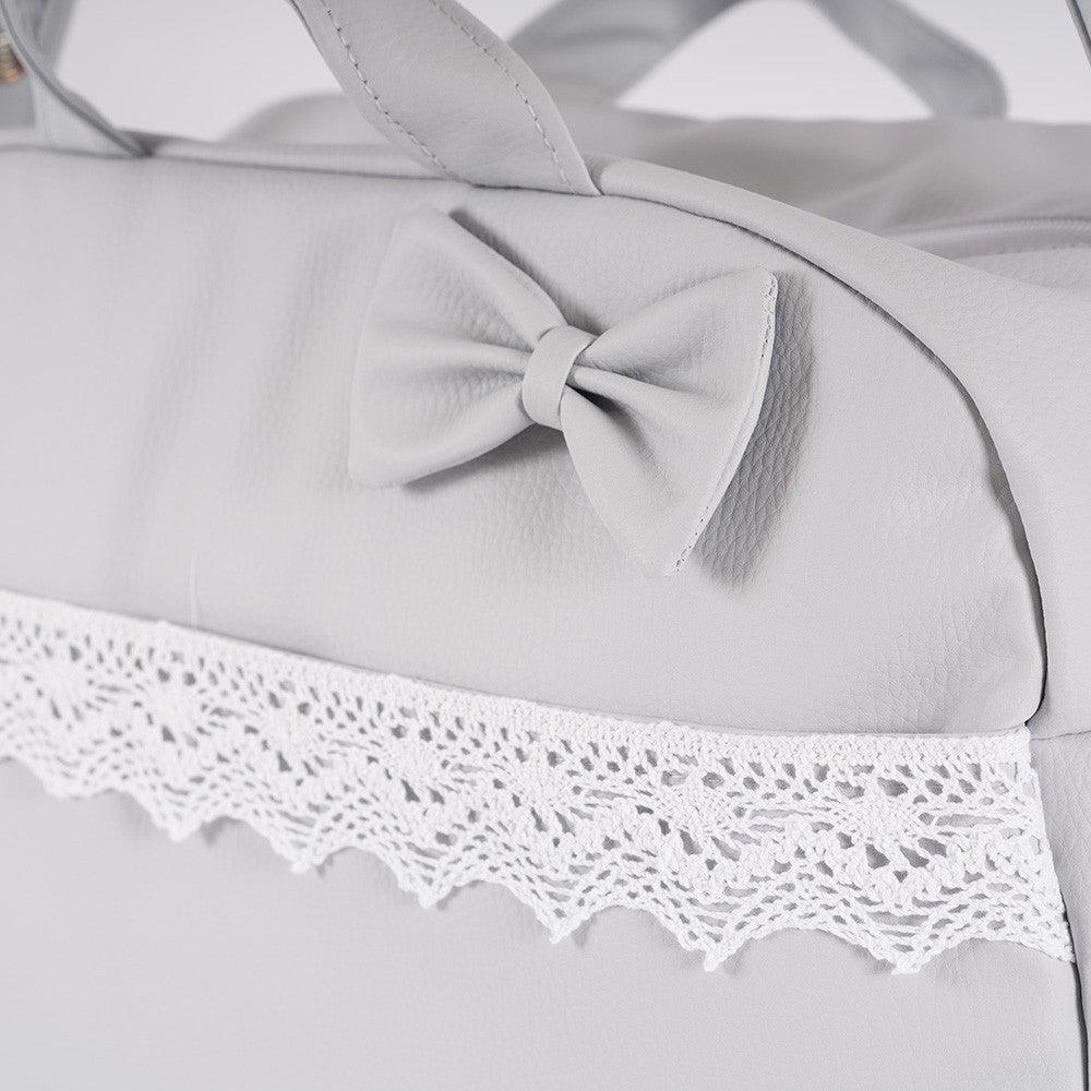 Bolso Maternidad Personalizado Penélope Gris Nanetes - Nanetes #