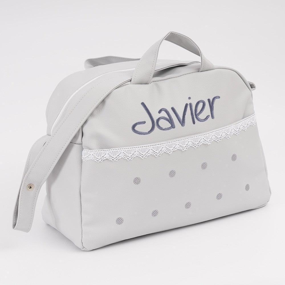 Bolso Personalizado Maternidad Levante Gris Nanetes - Nanetes #