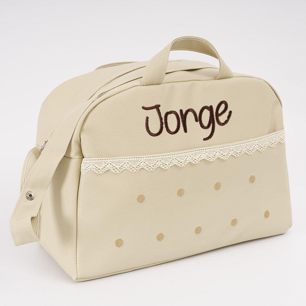 Bolso Maternidad Bebé Polipiel Levante Beige Andumodin - Nanetes #