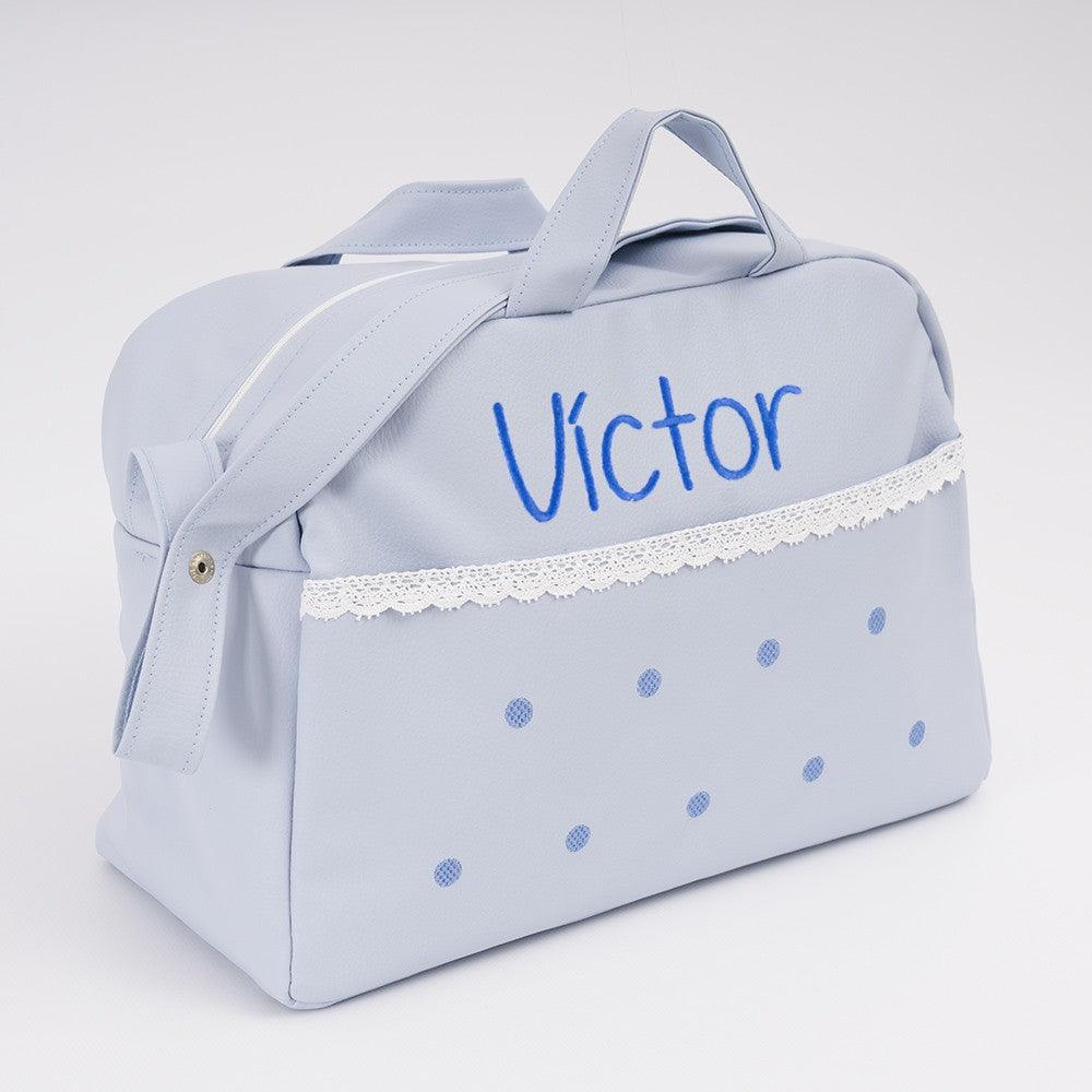 Bolso Personalizado Maternidad Levante Celeste Nanetes - Nanetes #