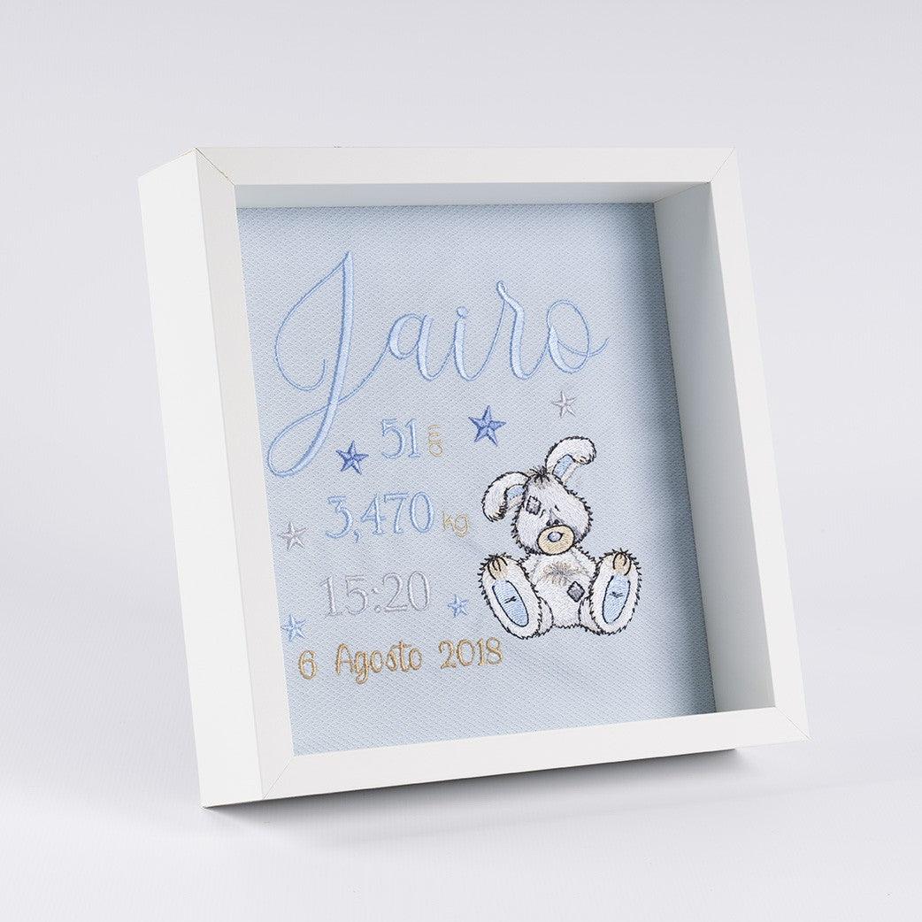 Cuadro Nacimiento Bebé Personalizado Nanetes Conejito Old Toy - Nanetes