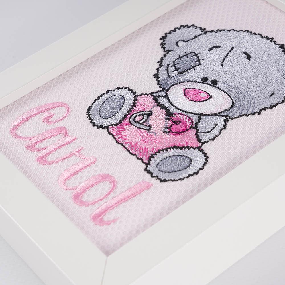 Cuadro Infantil Personalizado Bordado Osito Old Toy Nanetes - Nanetes #