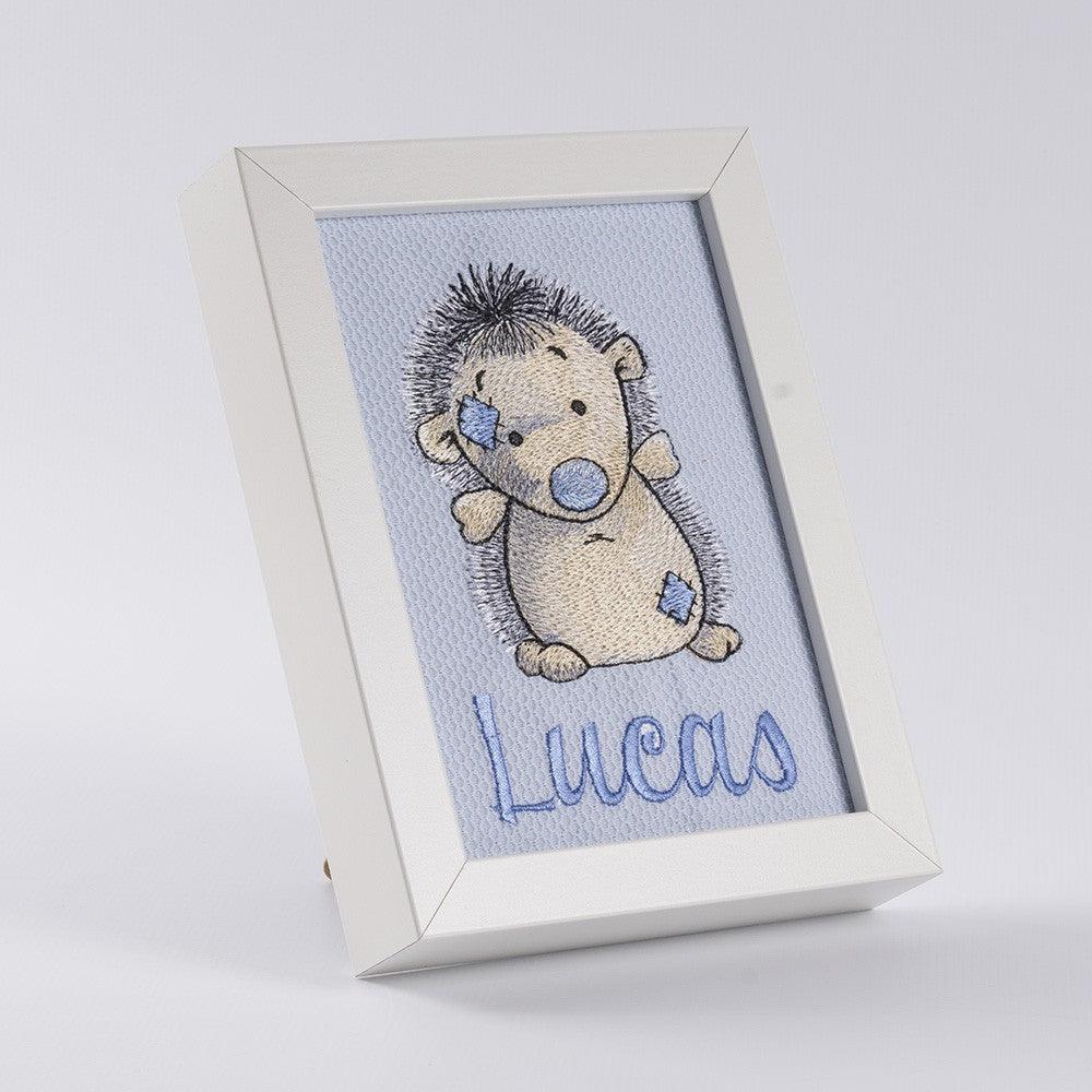 Cuadro Infantil Personalizado Bordado Erizo Old Toy Nanetes - Nanetes