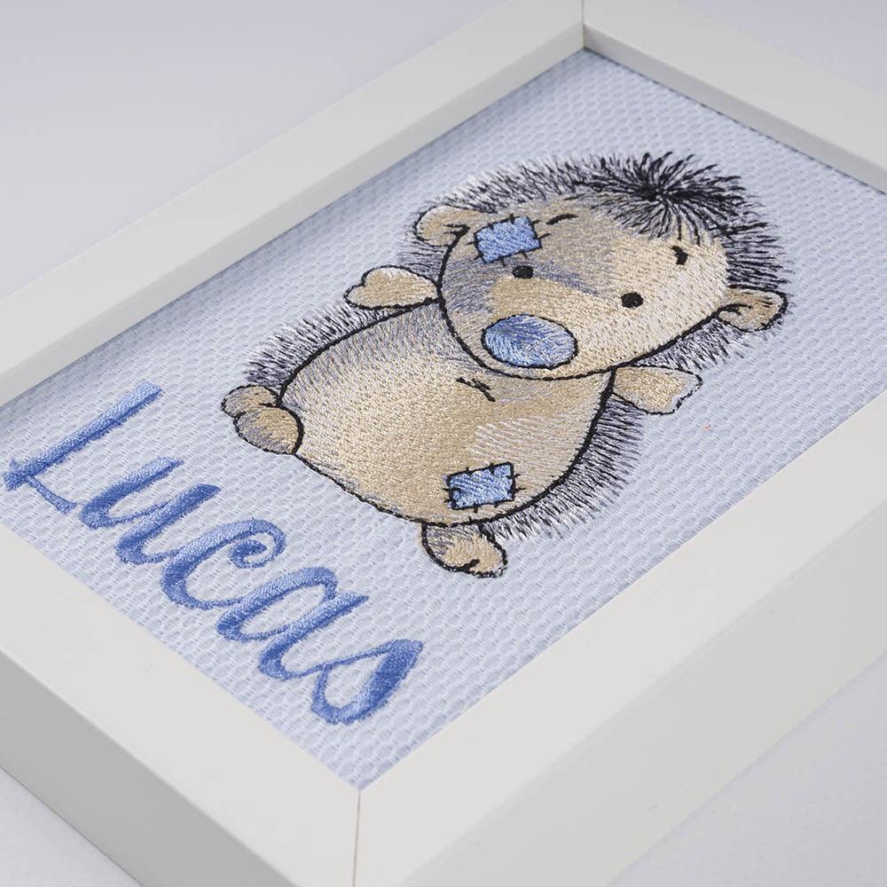 Cuadro Infantil Personalizado Bordado Erizo Old Toy Nanetes - Nanetes