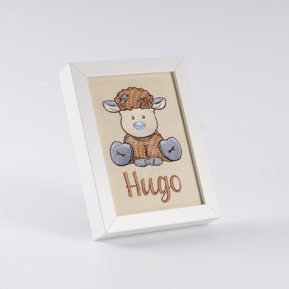 Cuadro Infantil Personalizado Bordado Cordero Old Toy Nanetes - Nanetes