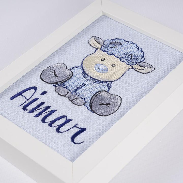 Cuadro Infantil Personalizado Bordado Cordero Old Toy Nanetes - Nanetes #