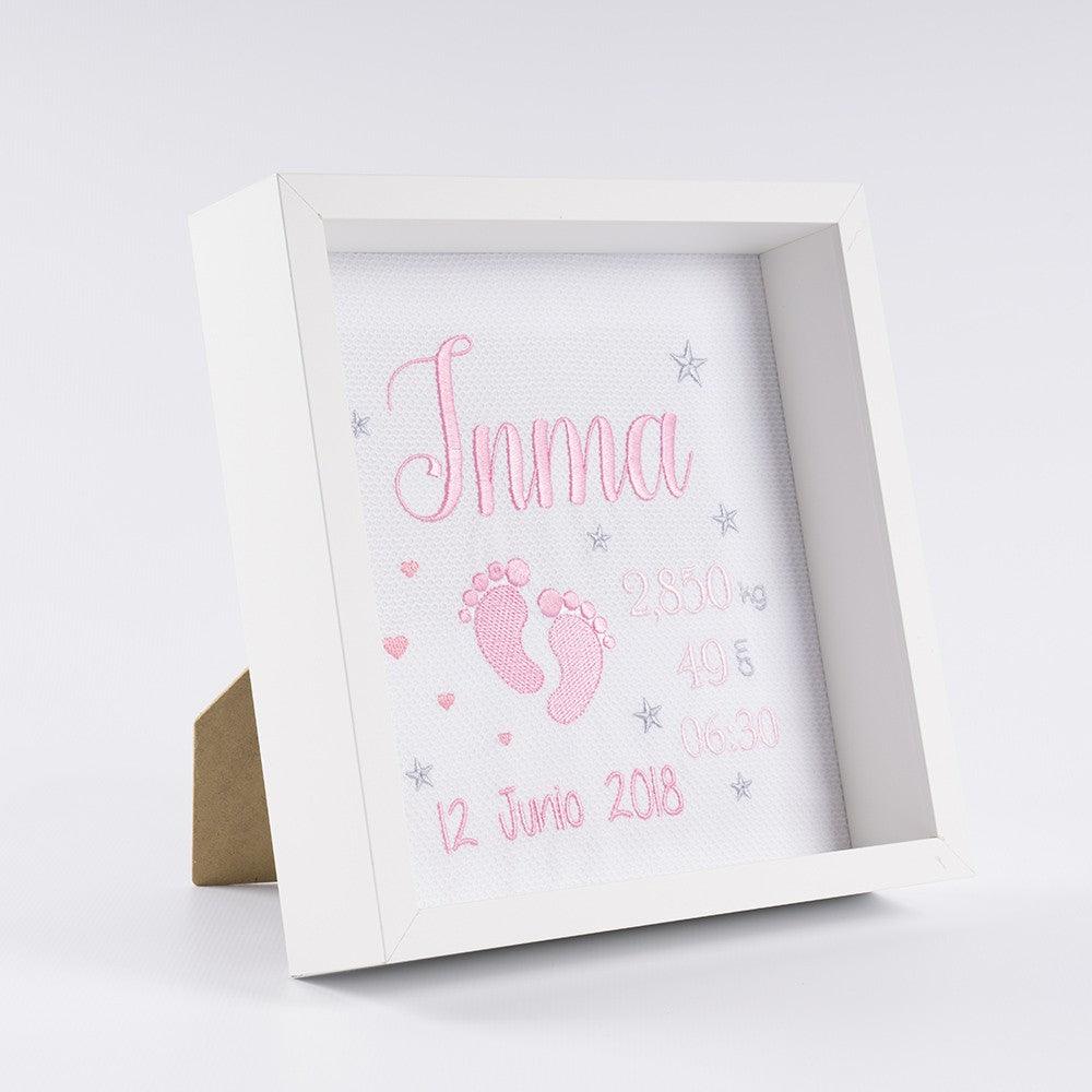 Cuadro Nacimiento Bebé Personalizado Nanetes Pies - Nanetes