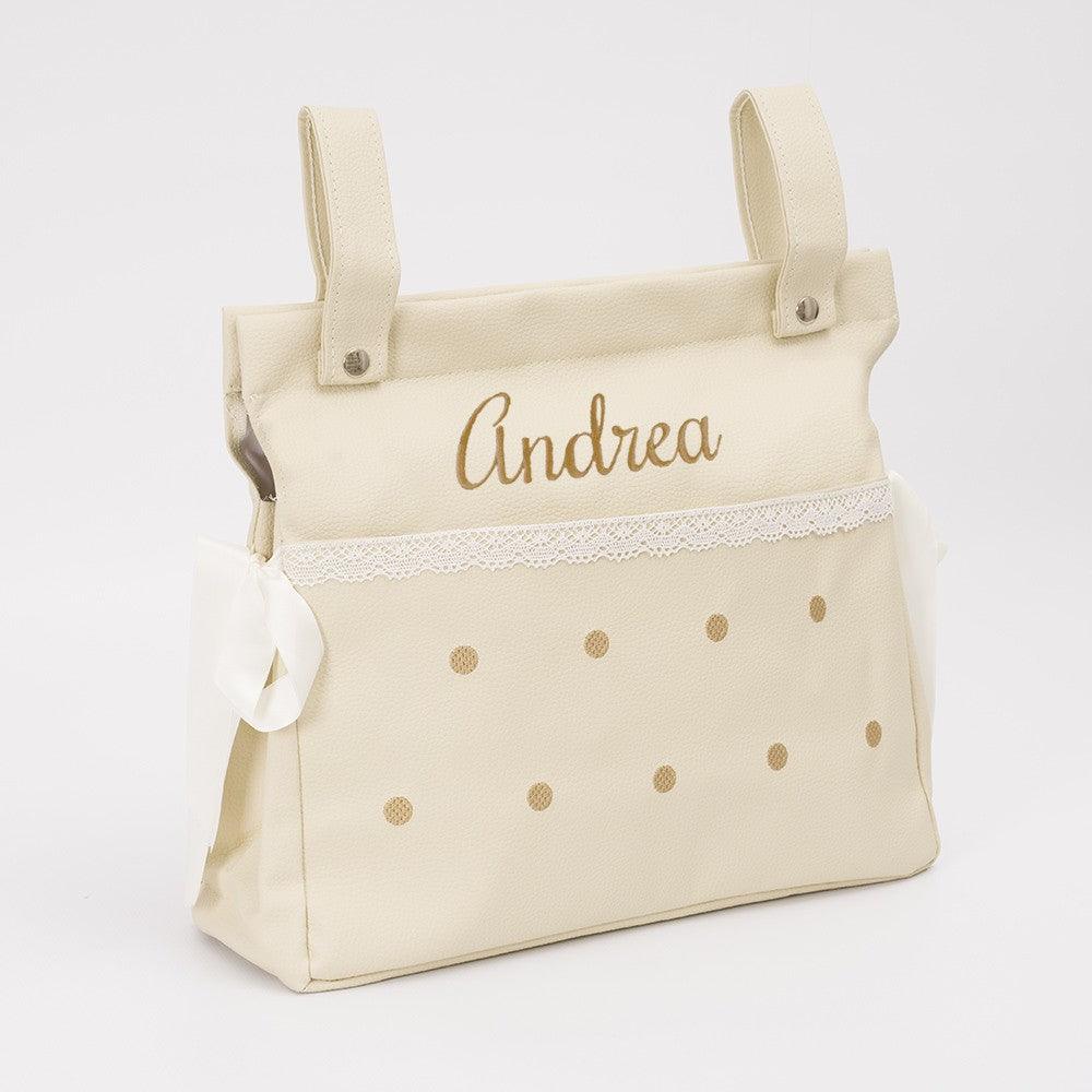 Bolso Panera Carro Bebé Andumodin Polipiel Levante Beige - Nanetes #