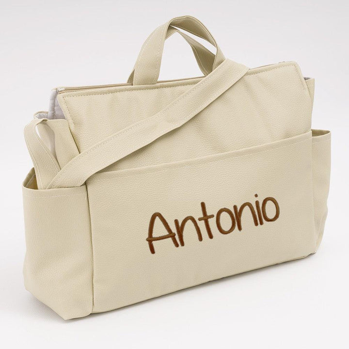 Bolso Maternidad Carro Bebé Andumodin Valentina Polipiel Beige - Nanetes #