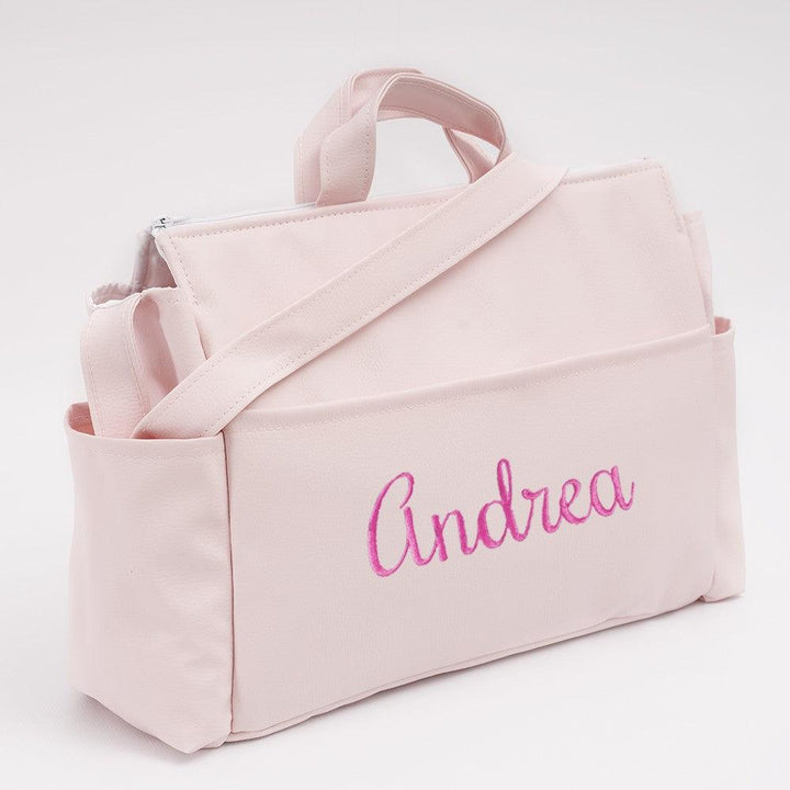 Bolso Maternidad Carro Bebé Andumodin Valentina Polipiel Rosa - Nanetes #