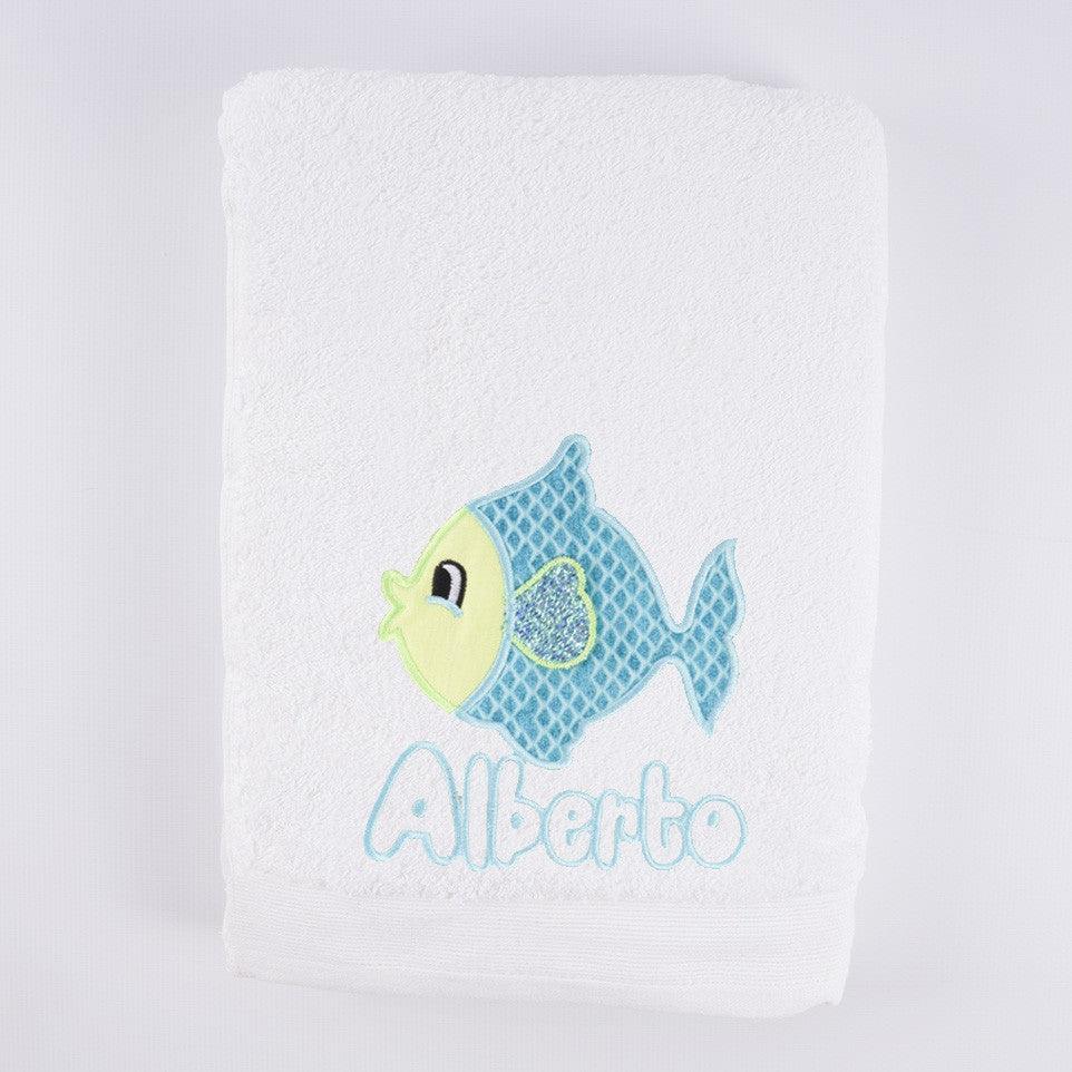 Toallas Personalizadas Bordadas Pez Nombre Nanetes - Nanetes #