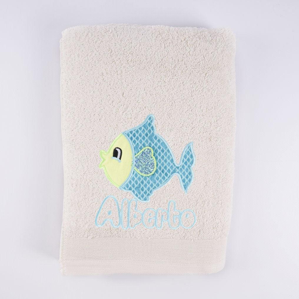 Toallas Personalizadas Bordadas Pez Nombre Nanetes - Nanetes #