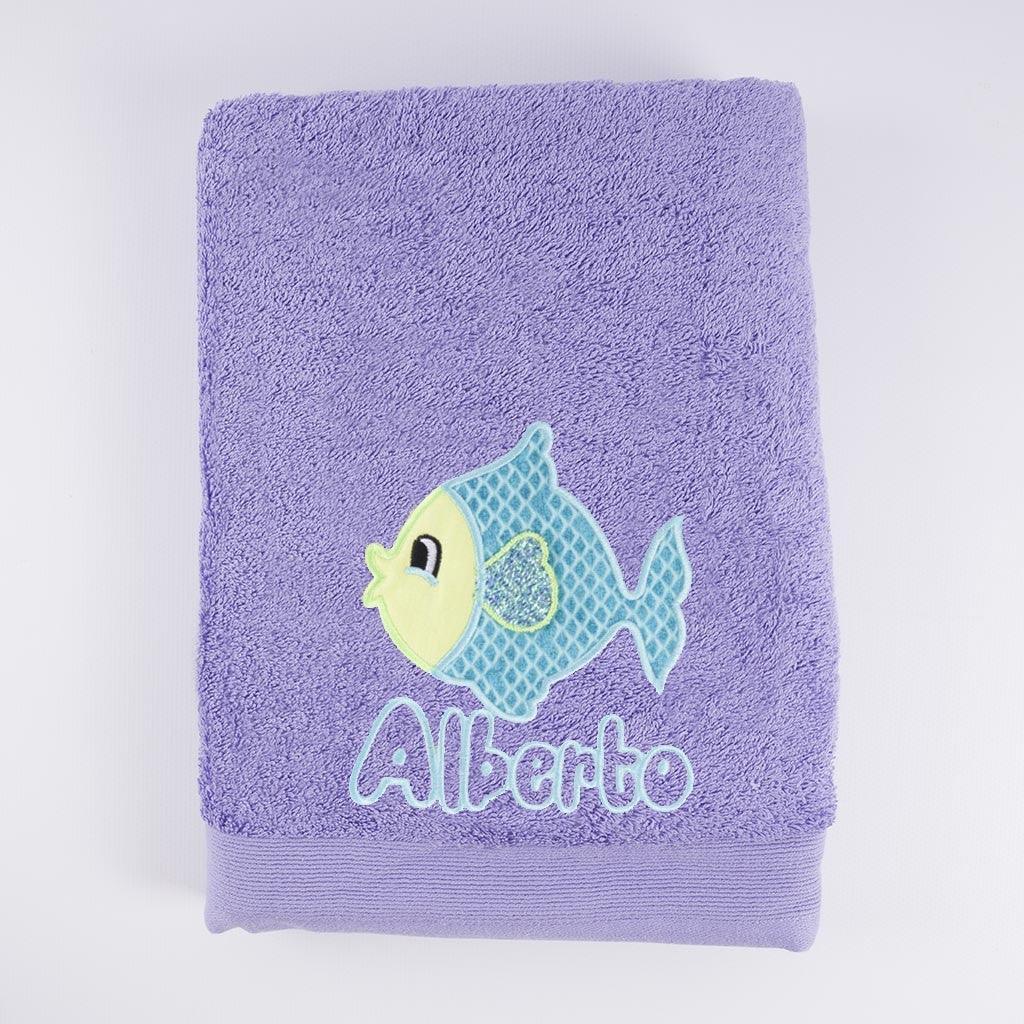 Toallas Personalizadas Bordadas Pez Nombre Nanetes - Nanetes #