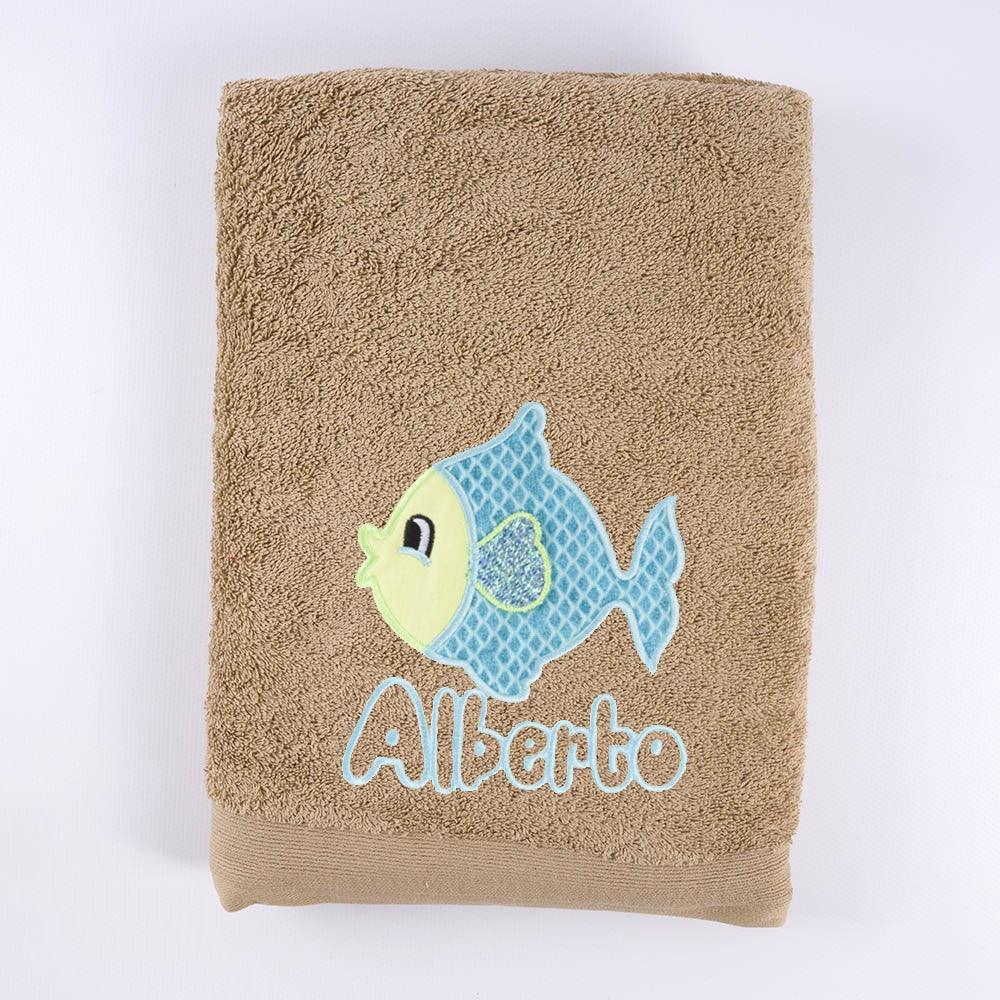 Toallas Personalizadas Bordadas Pez Nombre Nanetes