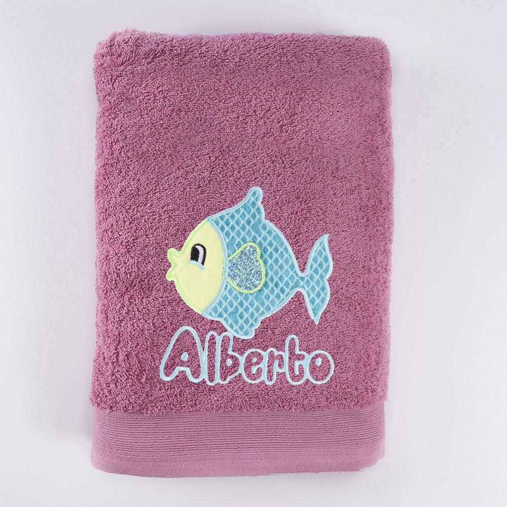 Toallas Personalizadas Bordadas Pez Nombre Nanetes