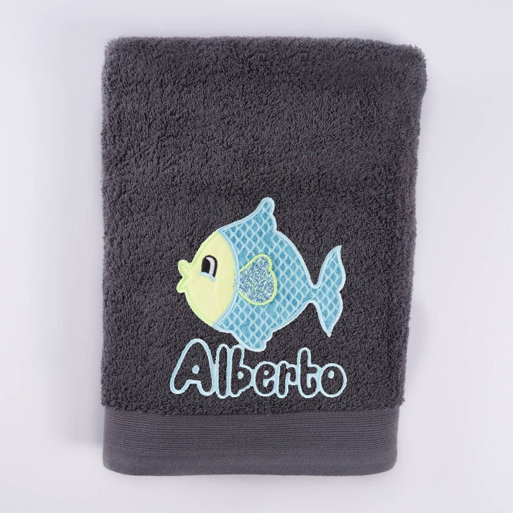 Toallas Personalizadas Bordadas Pez Nombre Nanetes