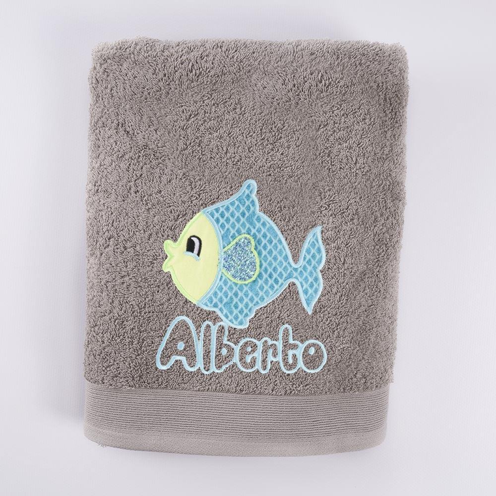 Toallas Personalizadas Bordadas Pez Nombre Nanetes