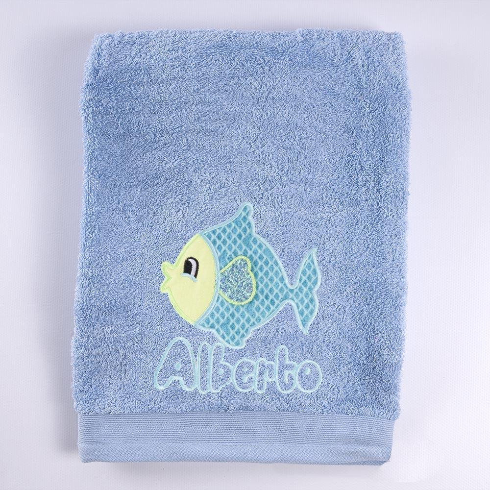 Toallas Personalizadas Bordadas Pez Nombre Nanetes