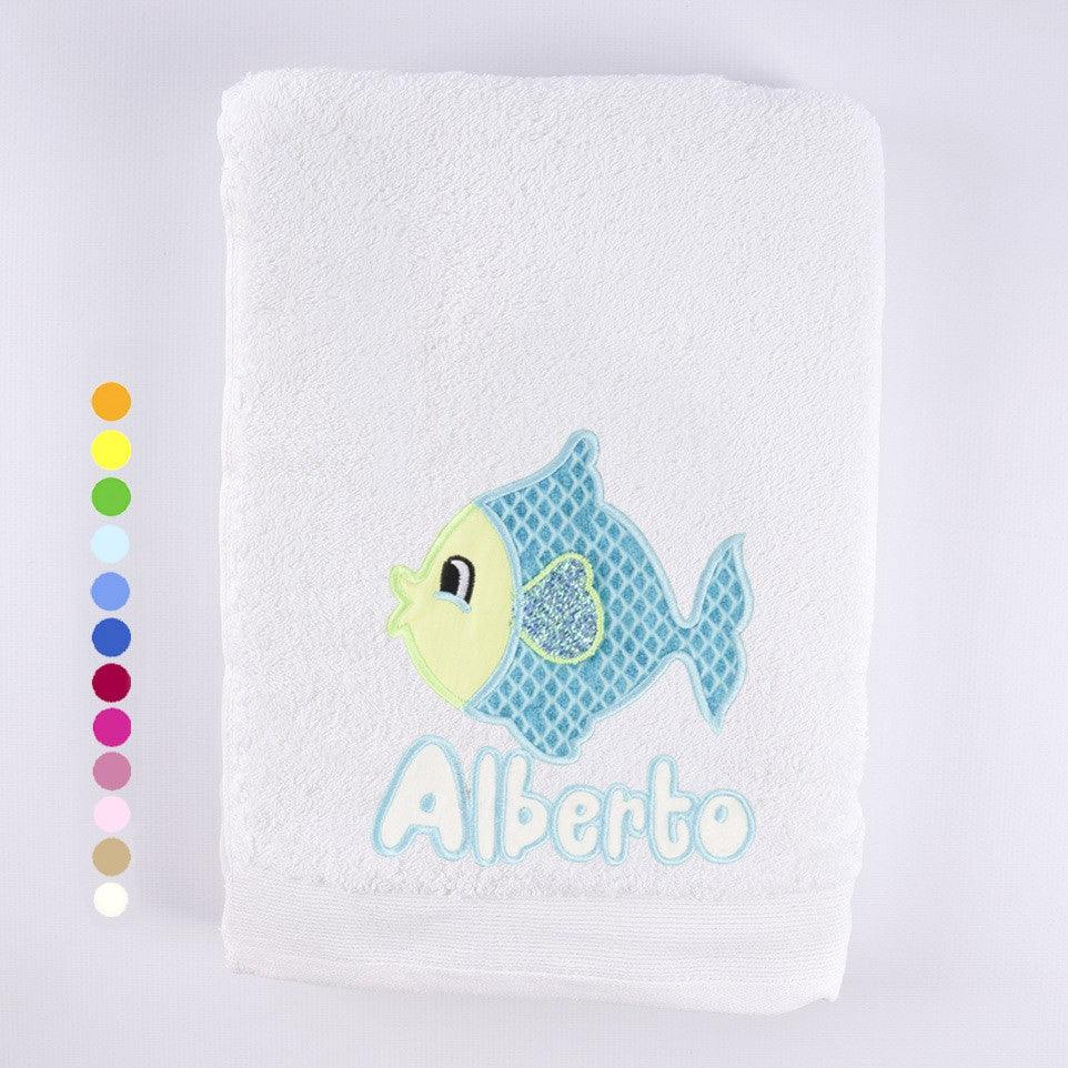 Toallas Personalizadas Bordadas Pez Nombre Nanetes