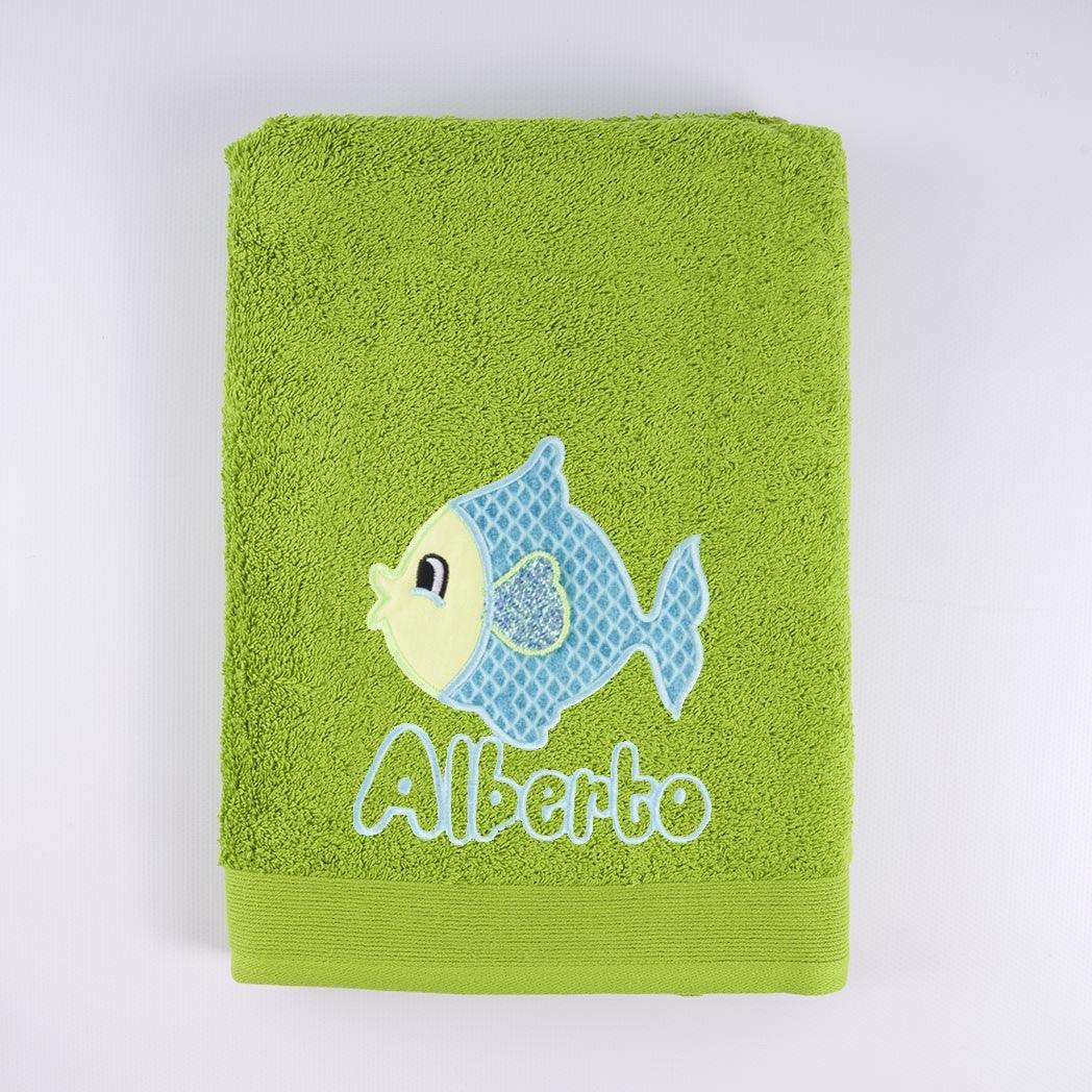 Toallas Personalizadas Bordadas Pez Nombre Nanetes