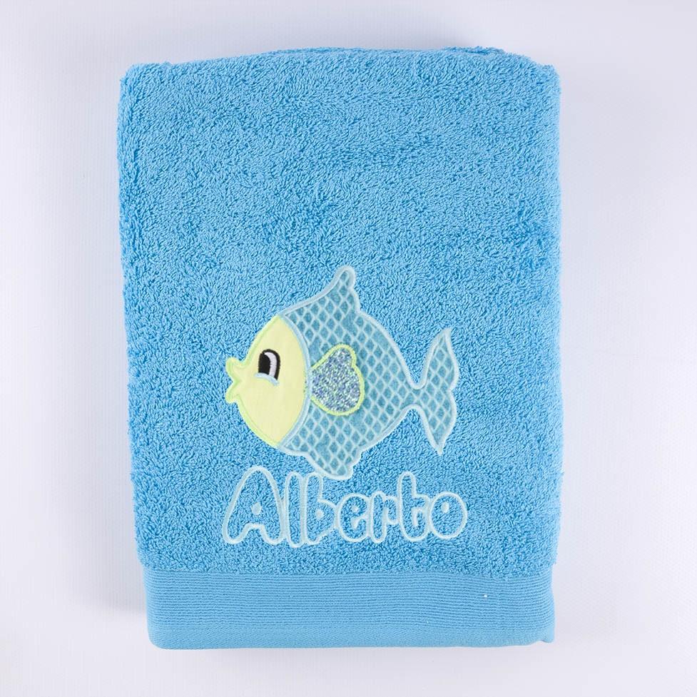 Toallas Personalizadas Bordadas Pez Nombre Nanetes - Nanetes #