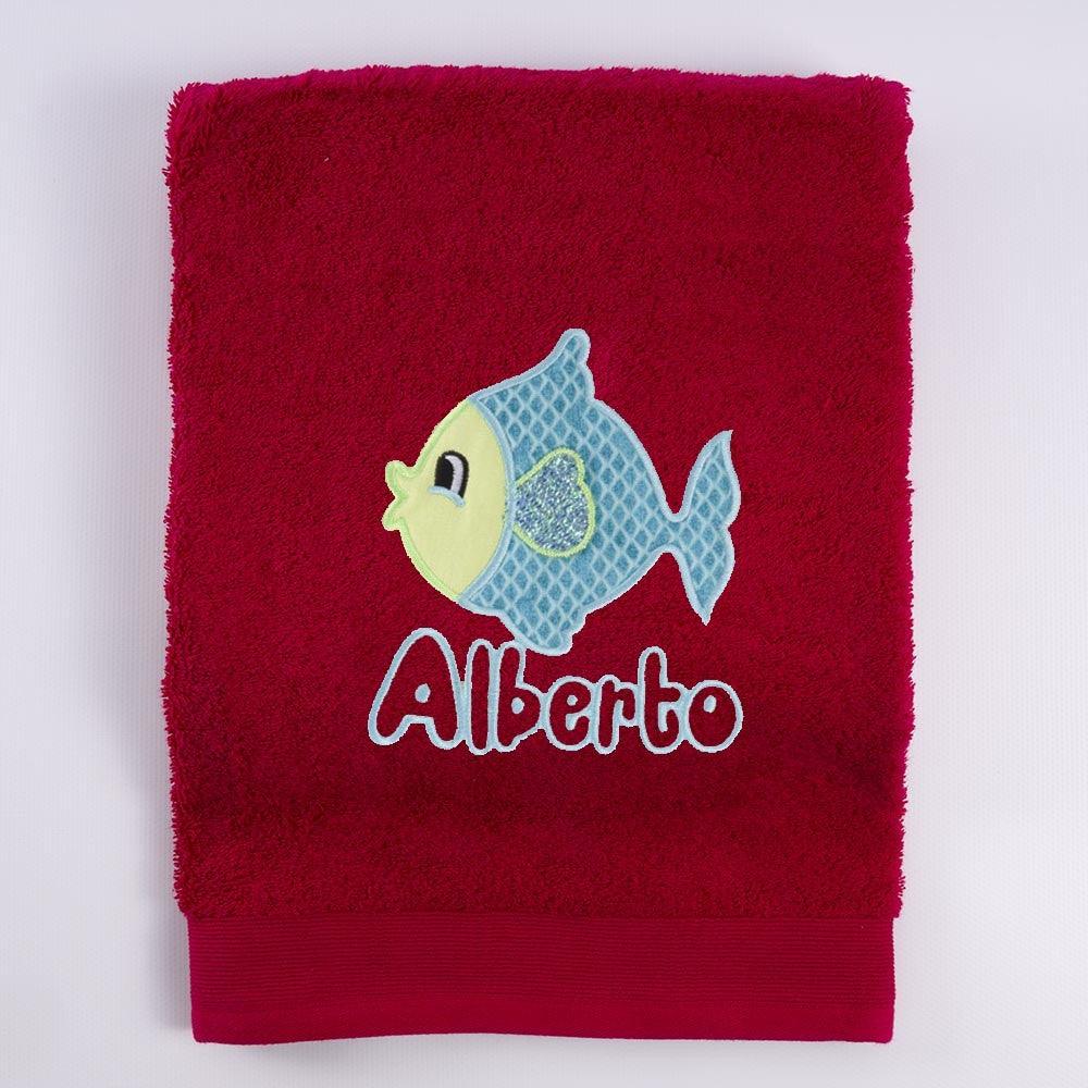 Toallas Personalizadas Bordadas Pez Nombre Nanetes