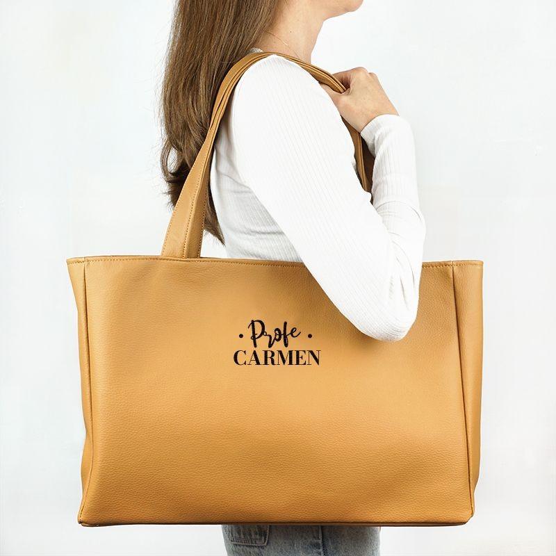 Bolso Shopper Polipiel Profe con Nombre Mi Pipo - Nanetes #