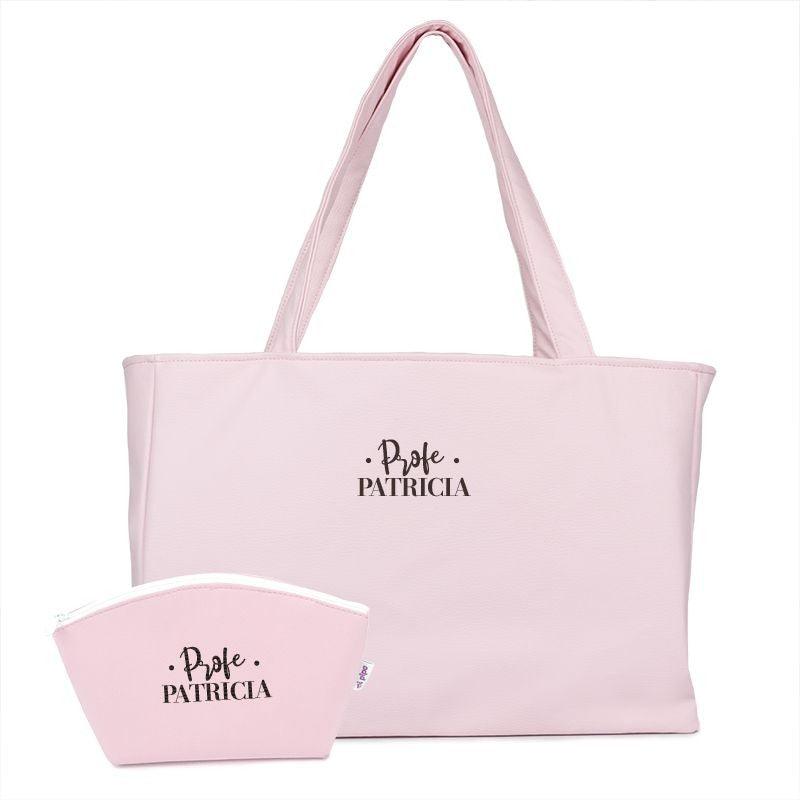 Bolso Shopper con Neceser Polipiel Profe con Nombre Mi Pipo - Nanetes #